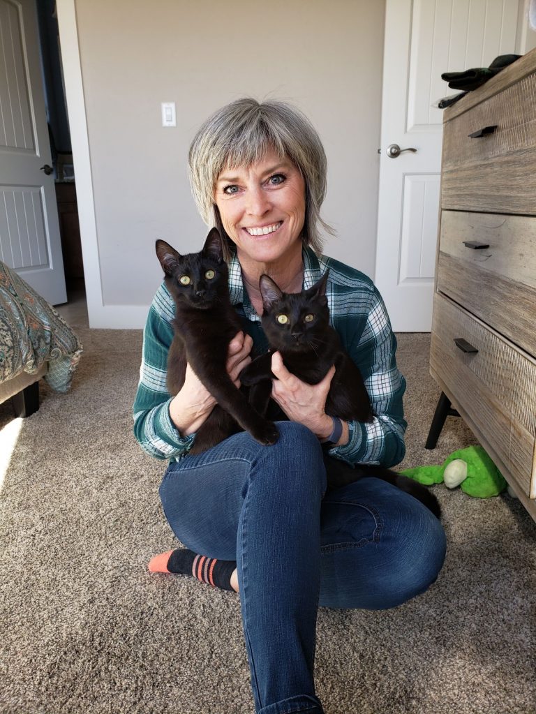 Julie with Cats